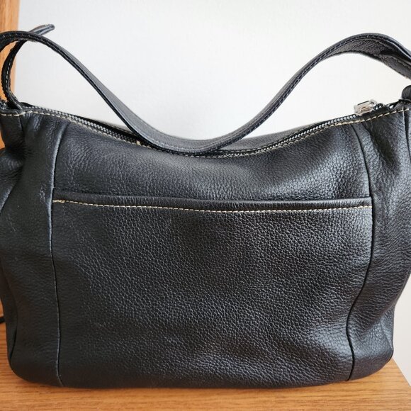 AIMEE KESTENBERG BLACK GENUE PEBBLED LEATHER  HANDBAG - Picture 5 of 14